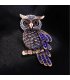 XSB157 - Blue Owl Gem Saree Brooch